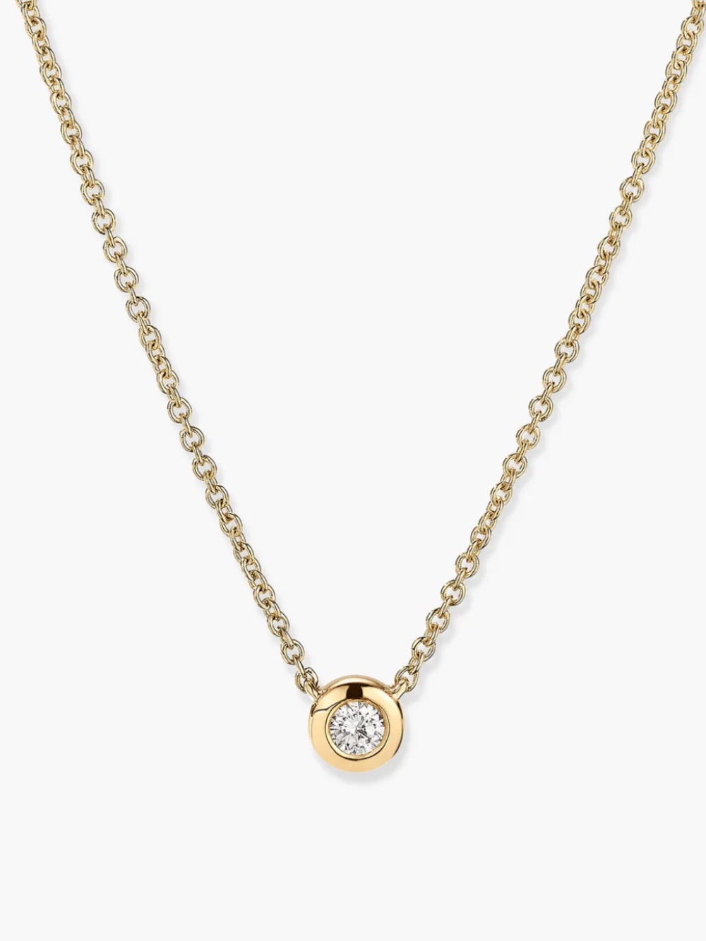 Mejuri diamond necklace 14k yellow gold